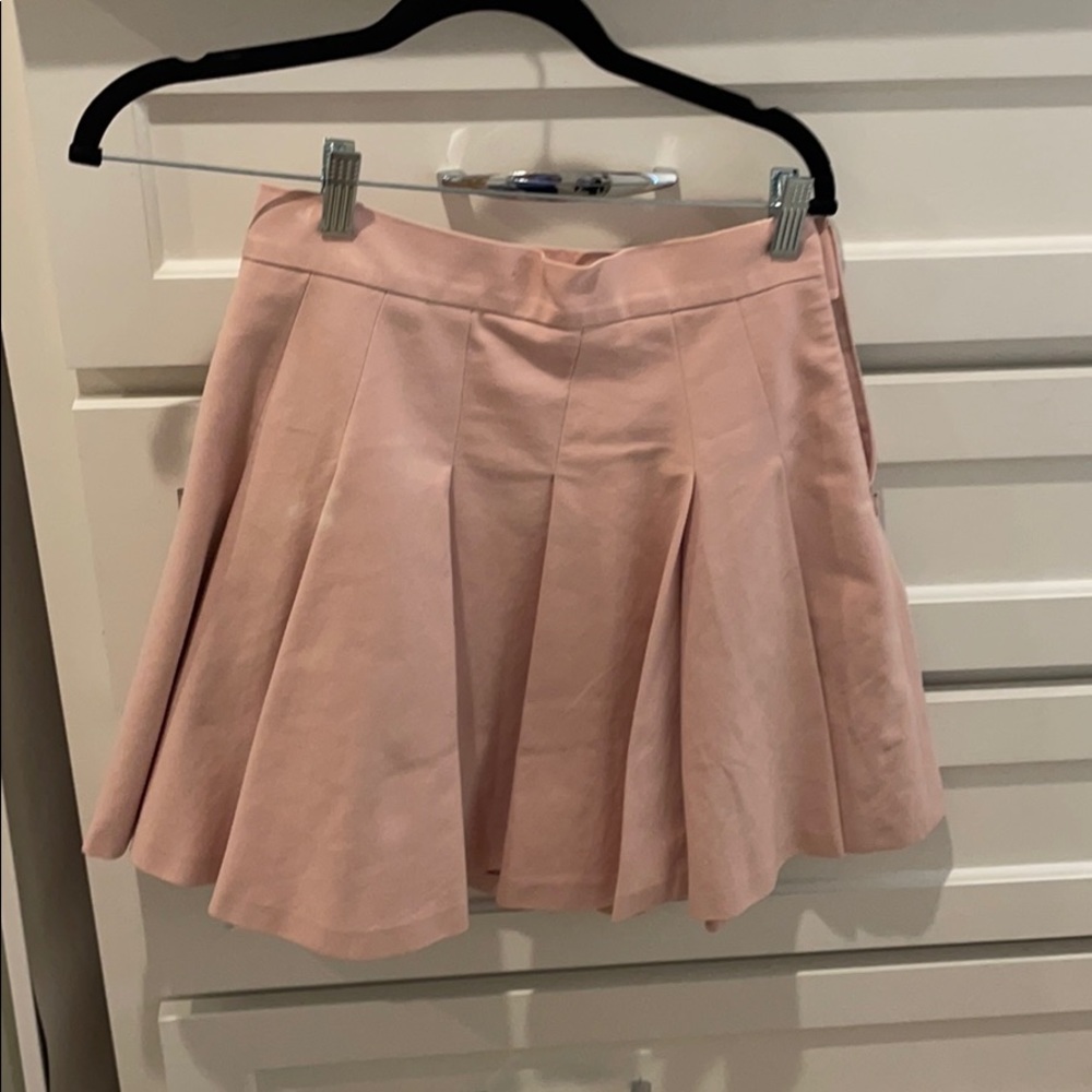 Red Valentino Pink A-Line Pleated Mini Skirt